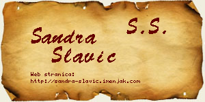 Sandra Slavić vizit kartica